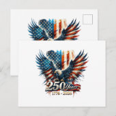 アメリカ独立250周年記念 アメリカ独立記念日D ポストカード (正面/裏面)