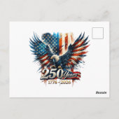 アメリカ独立250周年記念 アメリカ独立記念日D ポストカード (裏面)