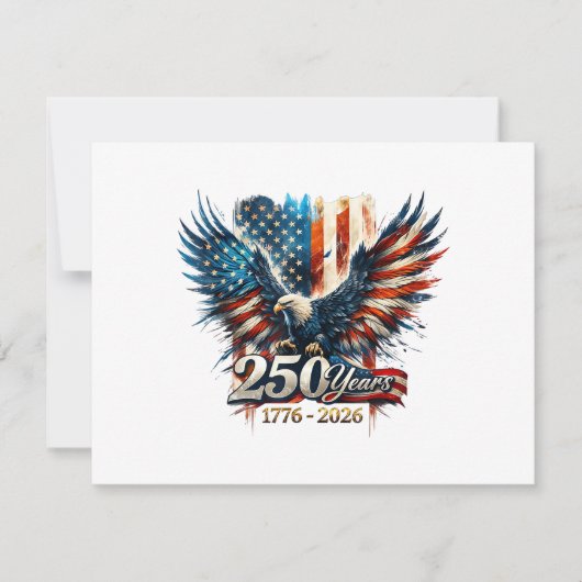 アメリカ独立250周年記念 アメリカ独立記念日D 招待状 (正面)