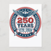 アメリカ独立250周年記念：アメリカ 1776–2026 シーズンポストカード (正面)
