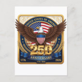 アメリカ独立250周年記念：アメリカ 1776–2026 シーズンポストカード (正面)