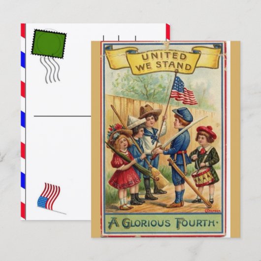アメリカ独立250周年記念：アメリカ 1776–2026 シーズンポストカード (正面/裏面)