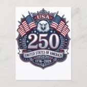 アメリカ独立250周年記念：アメリカ 1776–2026 シーズンポストカード (正面)