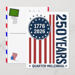 アメリカ独立250周年記念：アメリカ 1776–2026 シーズンポストカード