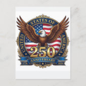 アメリカ独立250周年記念：アメリカ 1776–2026 シーズンポストカード (正面)