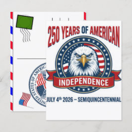 アメリカ独立250周年記念：アメリカ 1776–2026 シーズンポストカード