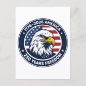 アメリカ独立250周年記念：アメリカ 1776–2026 シーズンポストカード (正面)