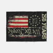 アメリカ独立250周年記念 アメリカ 1776-2026 250周年 4 フリースブランケット (正面(横))