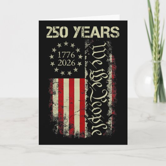 アメリカ独立250周年記念 アメリカ 1776-2026 250周年 4t カード (正面)
