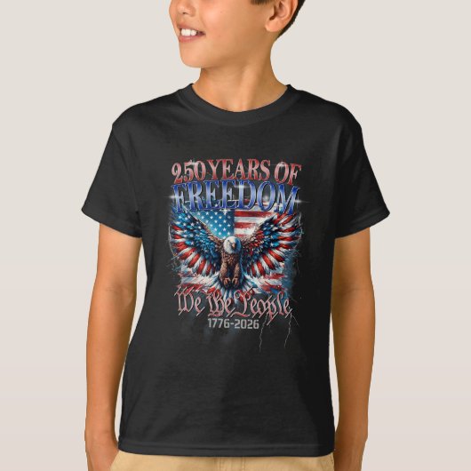 アメリカ独立250周年記念 アメリカ 1776 2026 250th 米国 tシャツ (正面)