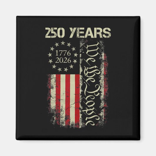 アメリカ独立250周年記念 アメリカ 1776-2026 250th 4t マグネット (正面)