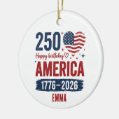 アメリカ独立250周年記念 カスタムネームUSA セラミックオーナメント (左)