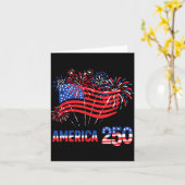 アメリカ独立250周年記念 カード (黄色い花)