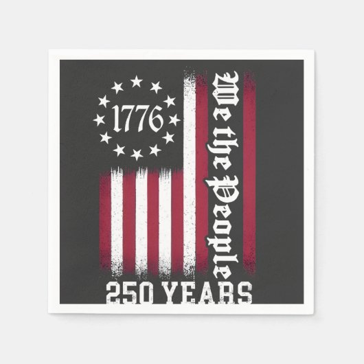 アメリカ独立250周年記念 スタンダードカクテルナプキン (正面)