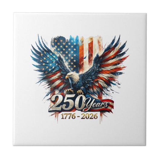 アメリカ独立250周年記念 タイル (正面)