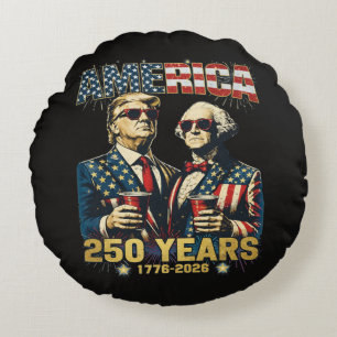 アメリカ独立250周年記念 トランプ ラウンドクッション