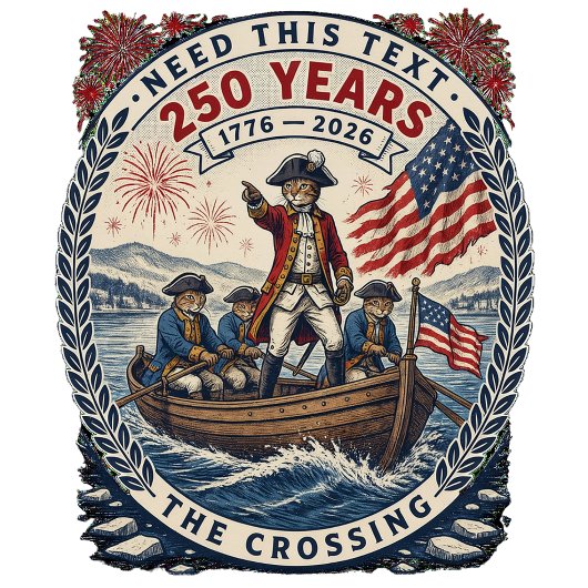 アメリカ独立250周年記念 ネコ Tシャツ