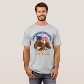 アメリカ独立250周年記念 ハクトウワシ Tシャツ (正面フル)