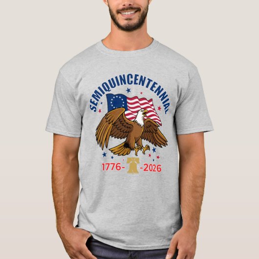 アメリカ独立250周年記念 ハクトウワシ Tシャツ (正面)