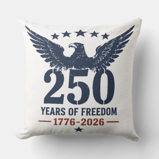 アメリカ独立250周年記念 パトリオティックイーグル 自由の年数 クッション (正面)