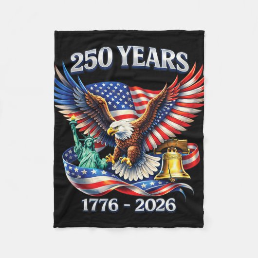 アメリカ独立250周年記念 フリースブランケット (正面)