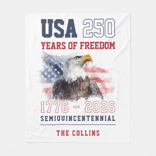 アメリカ独立250周年記念 フリースブランケット (正面)