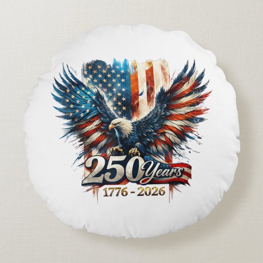 アメリカ独立250周年記念 ラウンドクッション (正面)