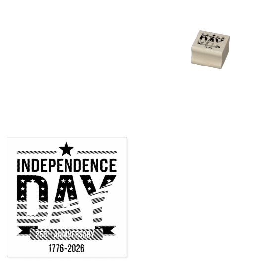 アメリカ独立250周年記念 ラバースタンプ (押印)