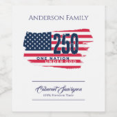 アメリカ独立250周年記念 ワインラベル (シングルラベル)
