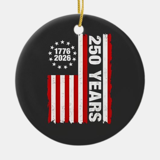 アメリカ独立250周年記念 ヴィンテージ セラミックオーナメント (正面)