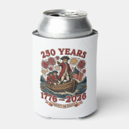 アメリカ独立250周年記念 愛国猫 1776-2026 缶クーラー