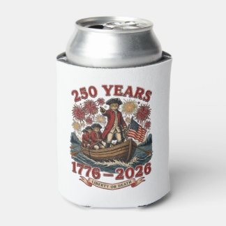 アメリカ独立250周年記念 愛国猫 1776-2026 缶クーラー