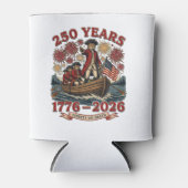 アメリカ独立250周年記念 愛国猫 1776-2026 缶クーラー (正面)