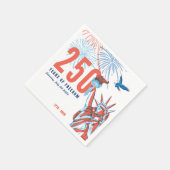 アメリカ独立250周年記念 愛国 スタンダードカクテルナプキン (角)