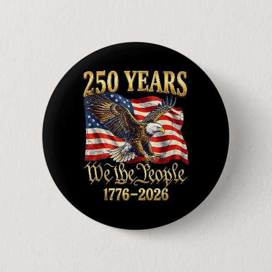 アメリカ独立250周年記念 缶バッジ (正面)