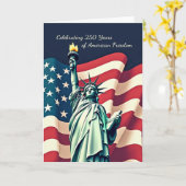 アメリカ独立250周年記念 自由の祝賀 カード (黄色い花)
