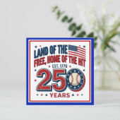 アメリカ独立250周年記念 野球 USA フリー 招待状 (スタンド正面)