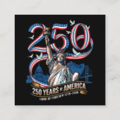 アメリカ独立250周年記念 1776年 2026年 スクエア名刺 (裏面)