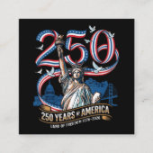 アメリカ独立250周年記念 1776年 2026年 スクエア名刺 (正面)