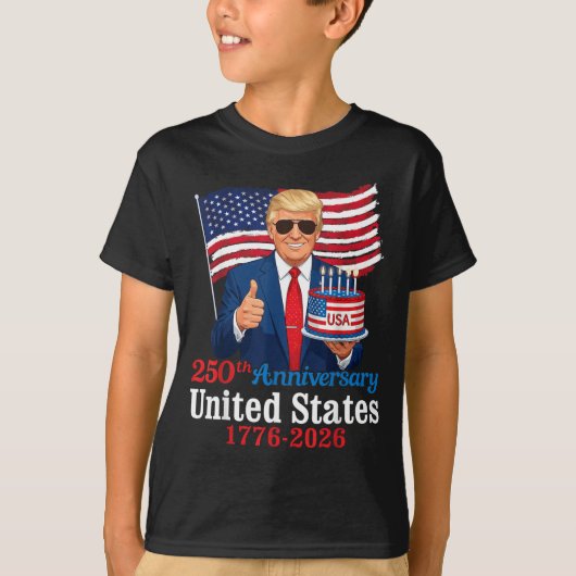 アメリカ独立250周年記念 1776年~2026年 Tシャツ (正面)