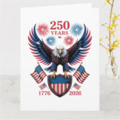 アメリカ独立250周年記念 1776 カード (黄色い花)