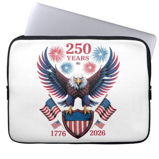 アメリカ独立250周年記念 1776 ラップトップスリーブ (正面)