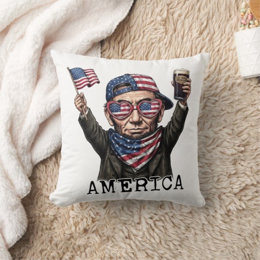 アメリカ独立250周年記念 1776 リンカーン エイブラハム クッション (ブランケット)