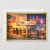 アメリカ独立250周年記念 1776-2026年 招待状 (正面)