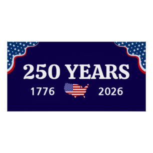 アメリカ独立250周年記念 1776-2026 アメリカ生誕祭 ポスター