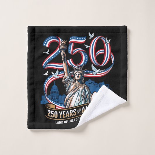 アメリカ独立250周年記念 1776 2026 ウォッシュタオル (ウォッシュタオル)