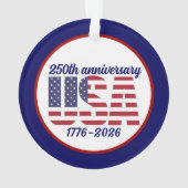 アメリカ独立250周年記念 1776–2026 オーナメント (裏面)