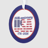 アメリカ独立250周年記念 1776–2026 オーナメント (正面)