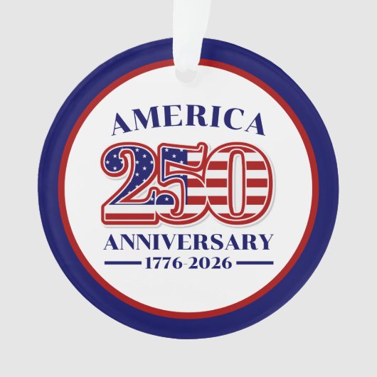 アメリカ独立250周年記念 | 1776–2026 オーナメント (正面)