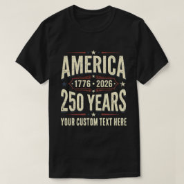 アメリカ独立250周年記念 1776 2026 カスタムデザイン Tシャツ